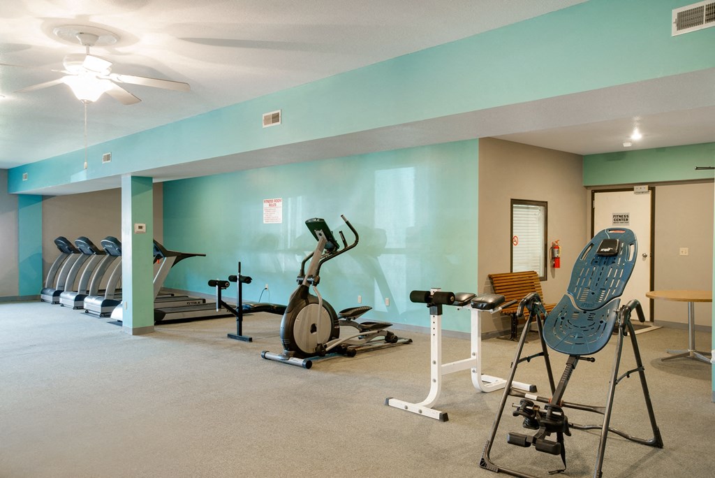our fitness center has a lot of exercise equipment for our residents to use