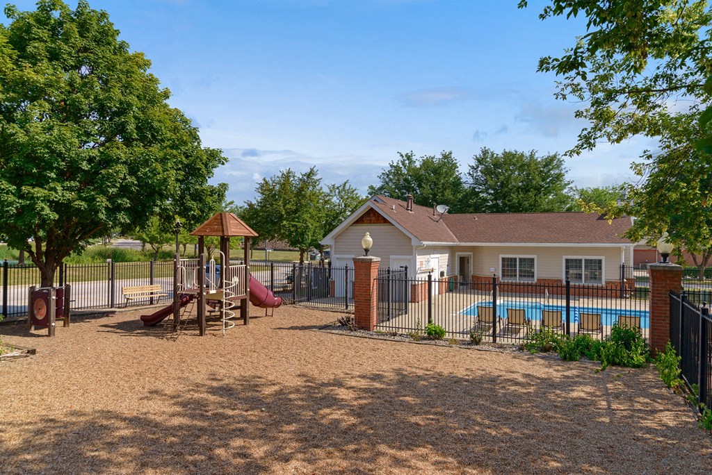 our apartments have a playground and a pool