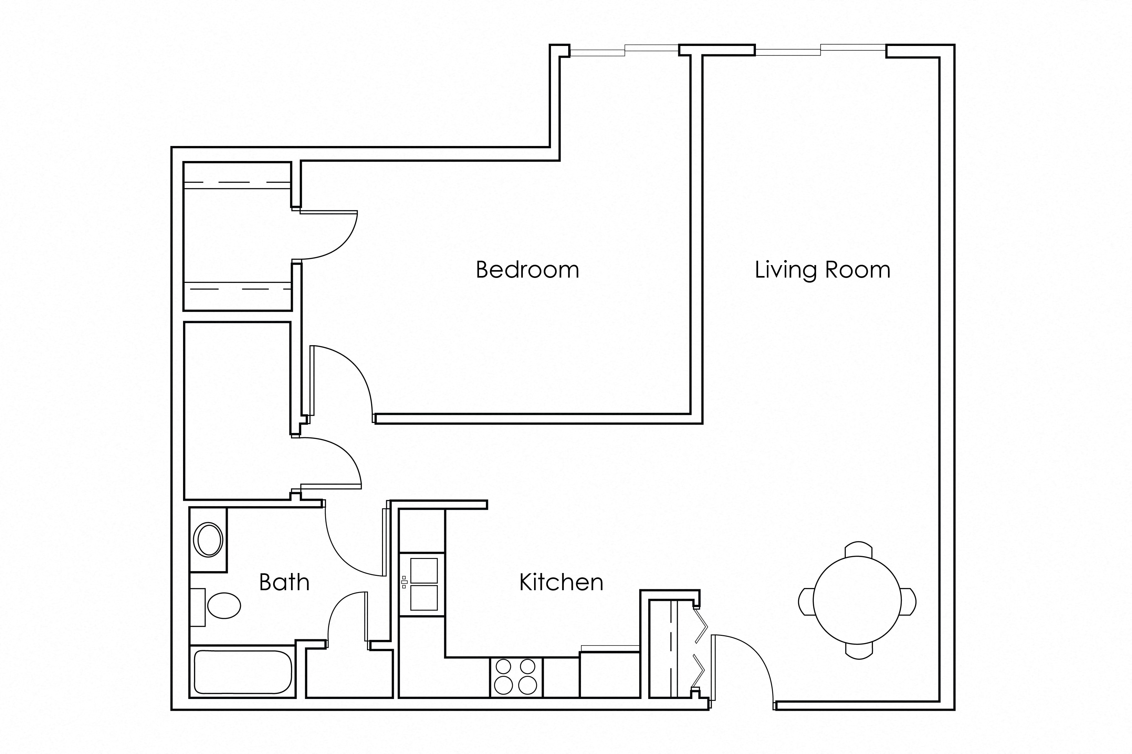 1 Bedroom 1 Bathroom 910 - F