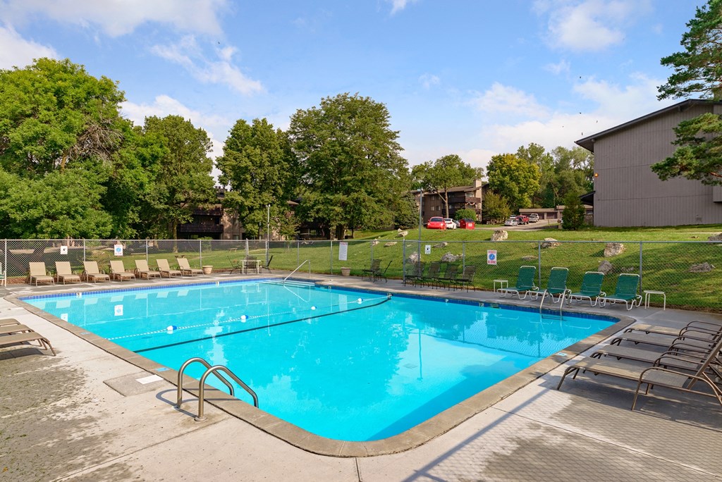 the swimming pool at our apartments
