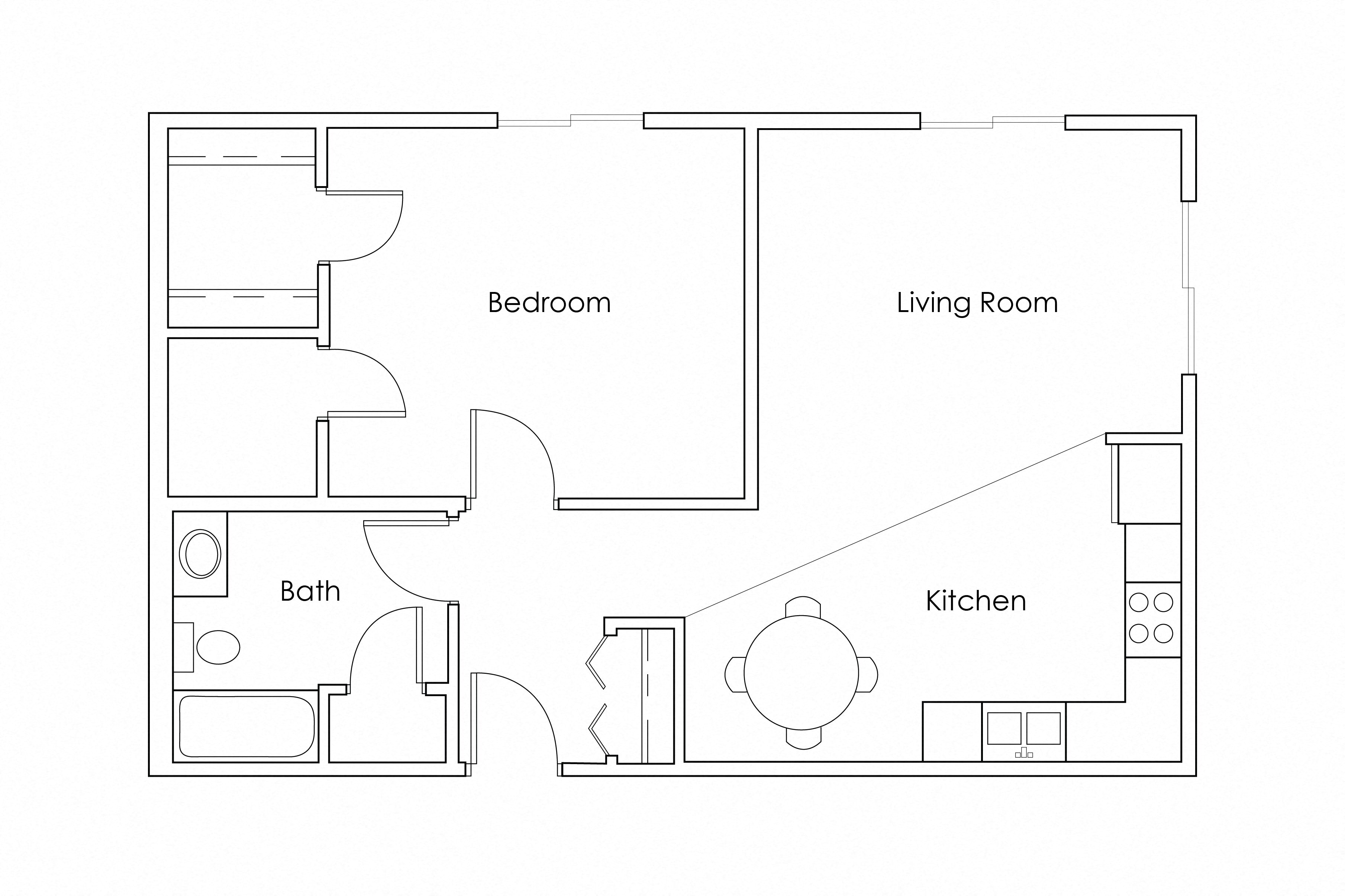 1 Bedroom 1 Bathroom 789 - H