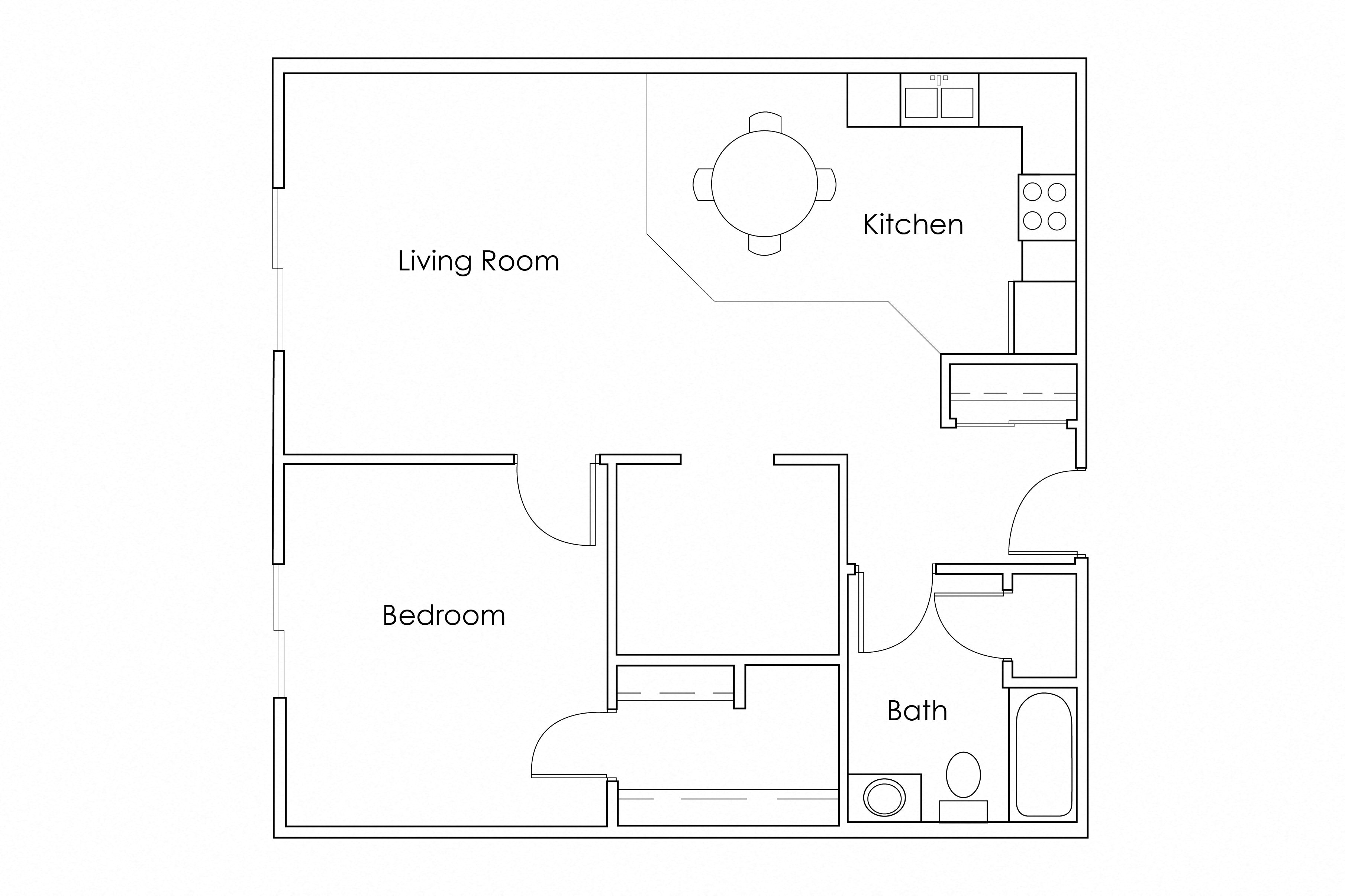 1 Bedroom 1 Bathroom 820 - J