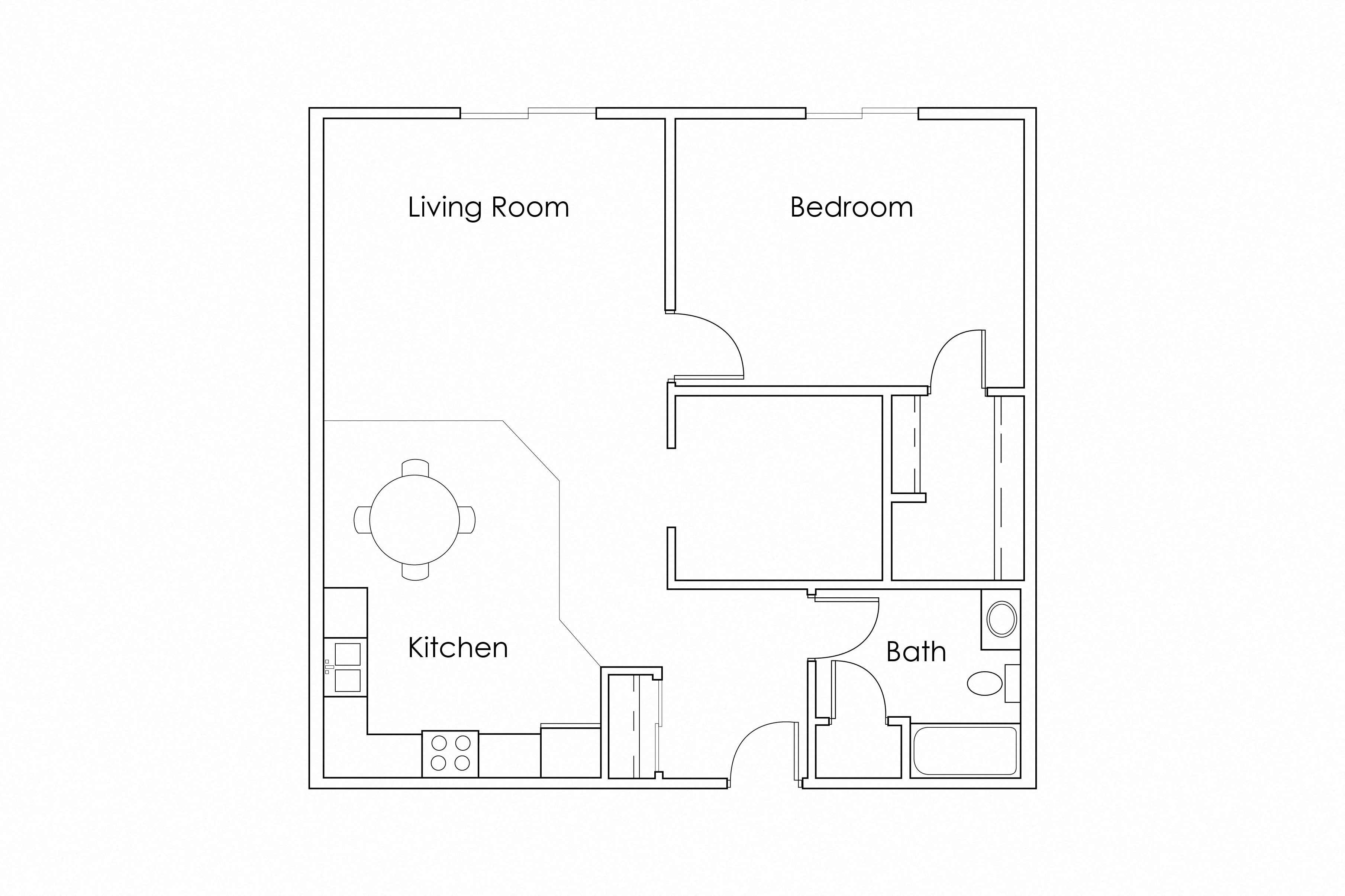 1 Bedroom 1 Bathroom 880 - K