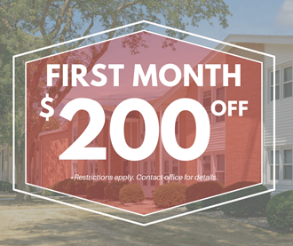 a first month 500 off for first month of 20 off for a house