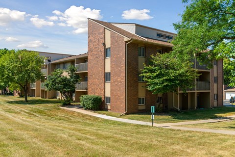 our apartments at the district feature a spacious courtyard and green grass