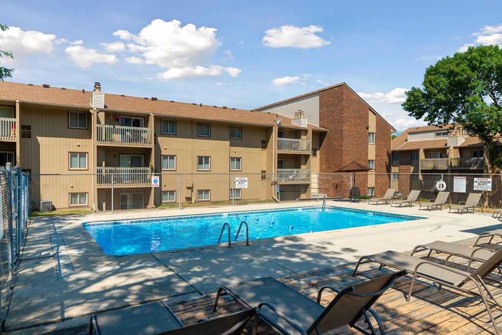 the swimming pool at our apartments