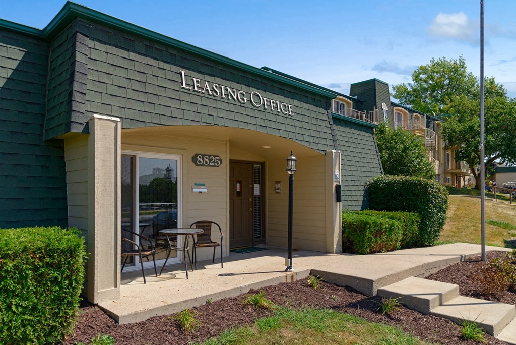 the building where the leasing office is located