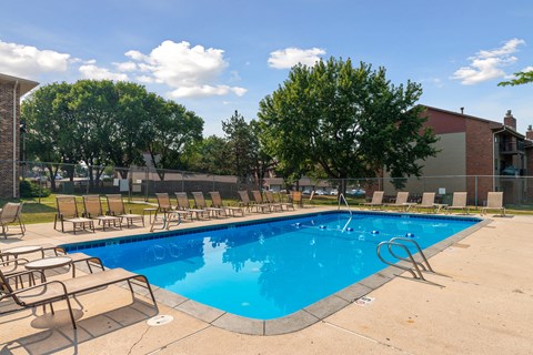the swimming pool at our apartments