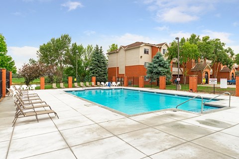 the swimming pool at our apartments
