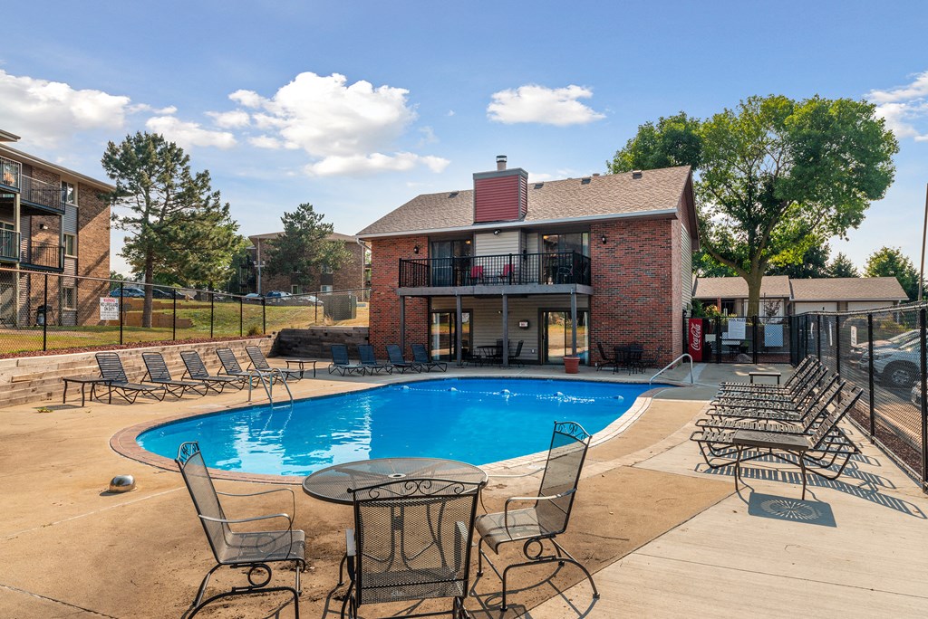 the swimming pool at our apartments