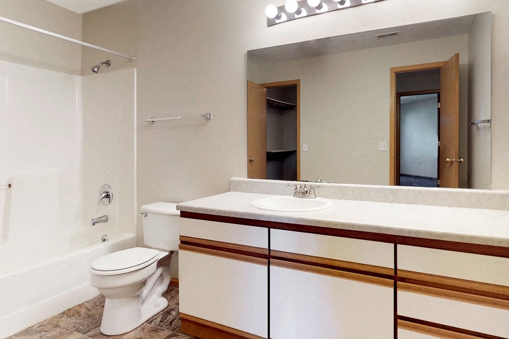 a bathroom with a toilet and a sink and a mirror