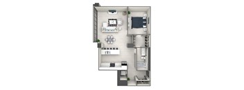 A6 Floor Plan at 220 Meridian, Indianapolis, IN 46204