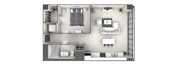 A7 Floor Plan at 220 Meridian, Indianapolis, IN 46204