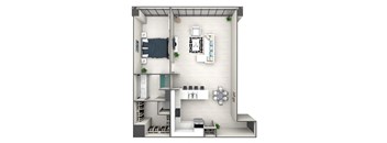 A9 Floor Plan at 220 Meridian, Indianapolis, IN 46204