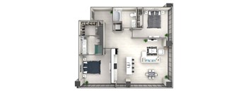 B1 Floor Plan at 220 Meridian, Indianapolis, IN 46204