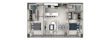 B7 Floor Plan at 220 Meridian, Indianapolis, IN 46204
