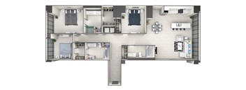 C1 Floor Plan at 220 Meridian, Indianapolis, IN 46204