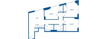 a blueprint of a floor plan of a house with a spiral staircase