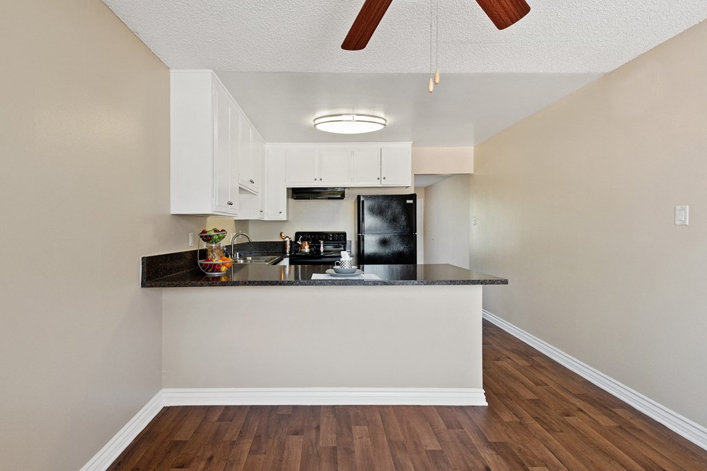 the floor of a nightclub with blue and green lights at Terramonte Apartment Homes, Pomona, CA, 91767