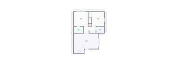 a floor plan of a small house at Oak Terrace Senior Apts, California