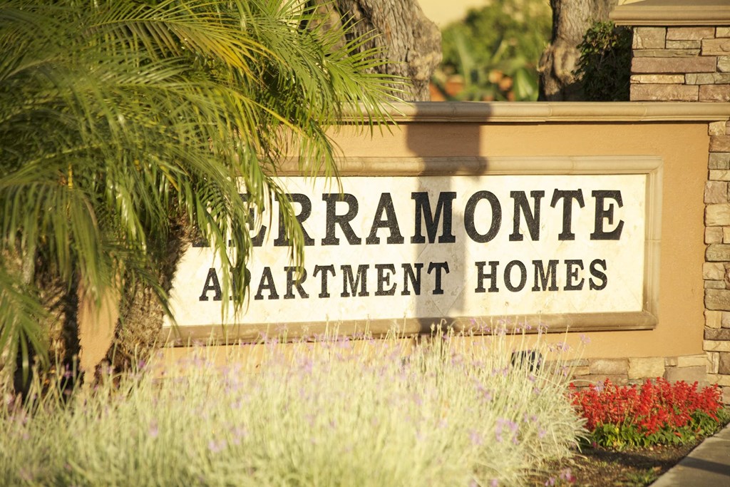 terramonte sign in exterior at Terramonte Apartment Homes, Pomona, CA, 91767