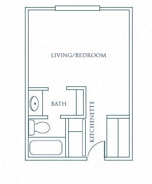 a floor plan of a living room with a bathroom and a closet