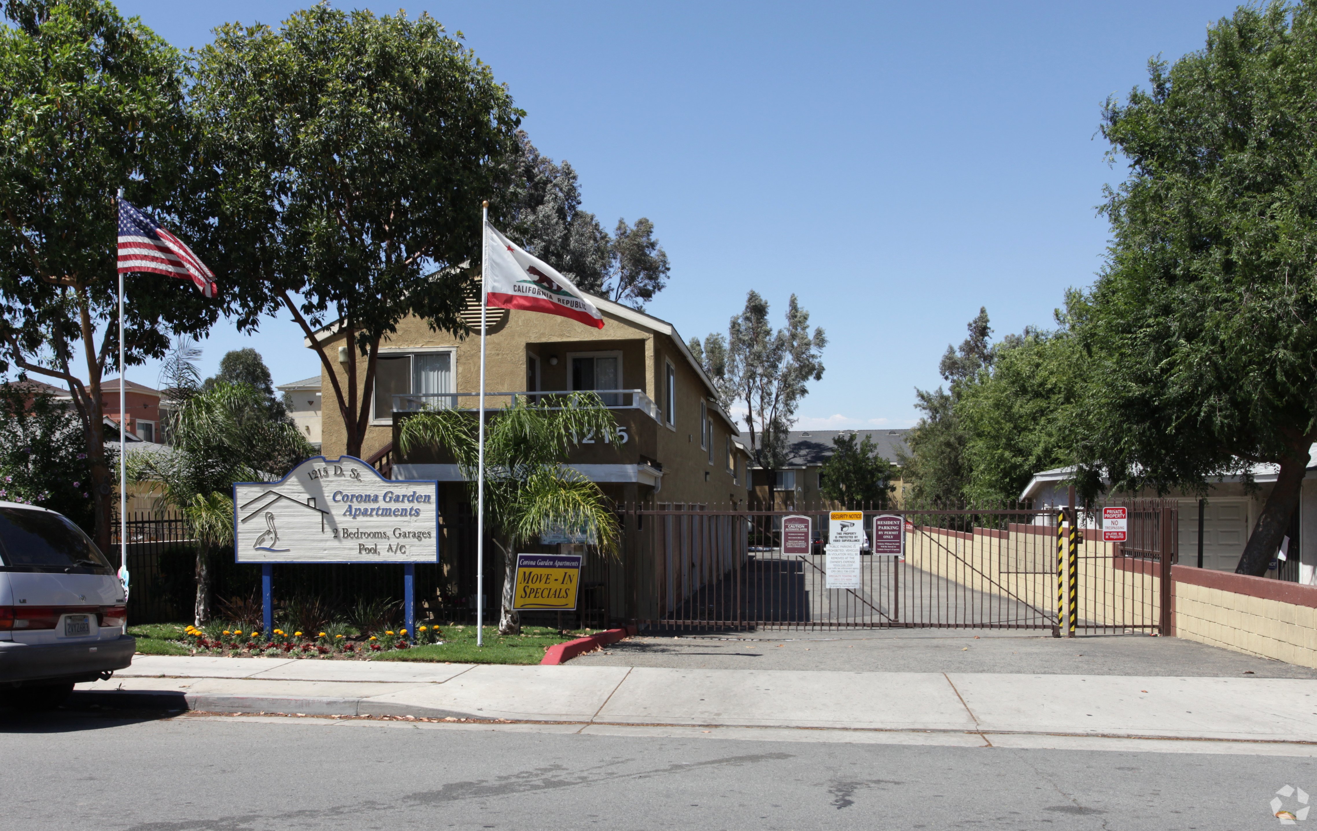 The image shows a building with a sign that reads