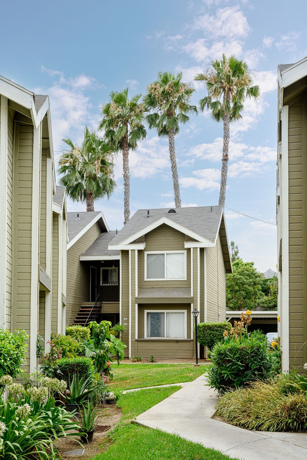 our apartments offer a walkway to the community at Sagewood Gardens Senior Apartments, California