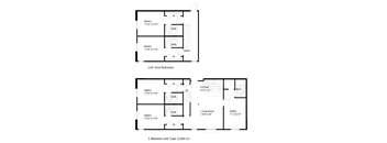 1 Bedroom 1 Bath Floor Plan at International Village UCR Student Housing, California, 92507