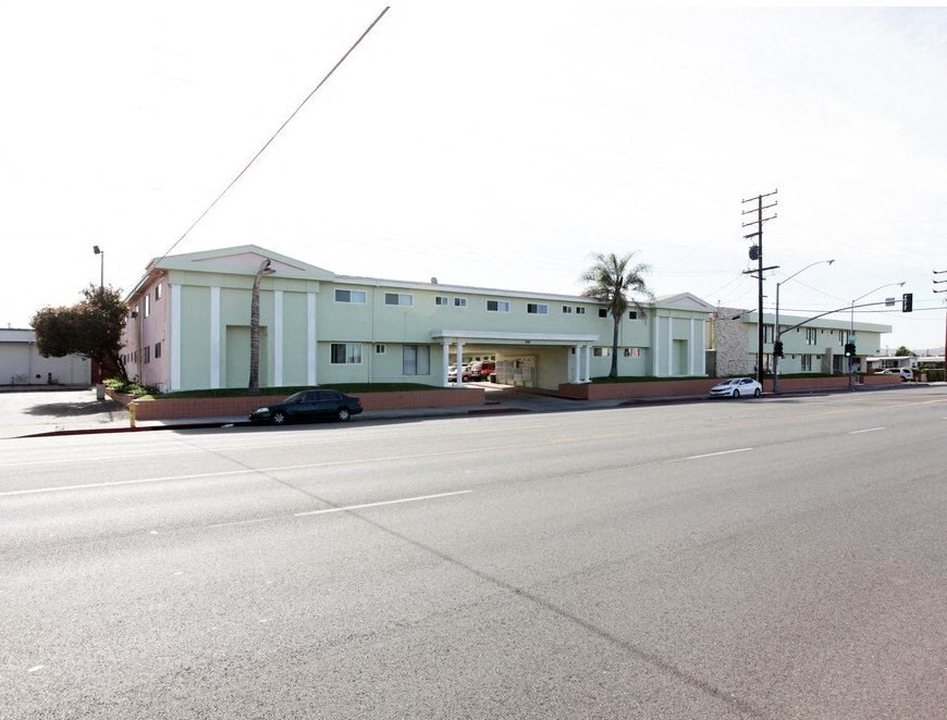a large white building with a street in front of it at South Pointe Apts, Covina, 91722