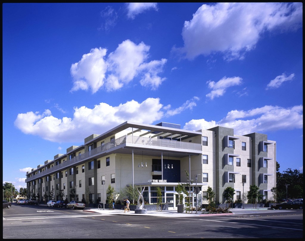 a rendering of the building at Helix at University Village, California, 91766