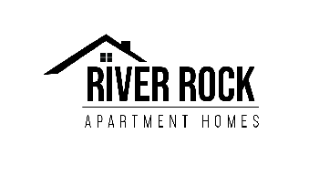 the logo for river rock apartments homes