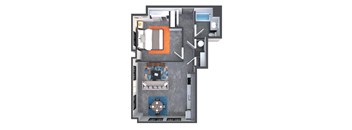 1Bed 1Bath_12 at The Bell Apartments, New Jersey, 08608