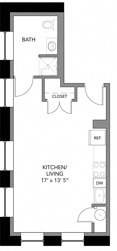 The Commonwealth Corner Studio unit