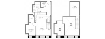 The Commonwealth Loft + One Bedroom unit