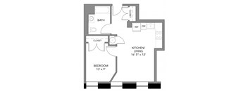 The Commonwealth One Bedroom unit