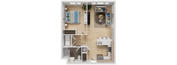 The Maddox at 640 Greenwood Ave Trenton NJ - One Bedroom One Bath floor plan
