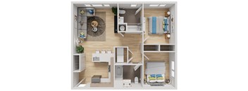 The Maddox at 640 Greenwood Ave Trenton NJ - Two Bedroom Two Bath floor plan