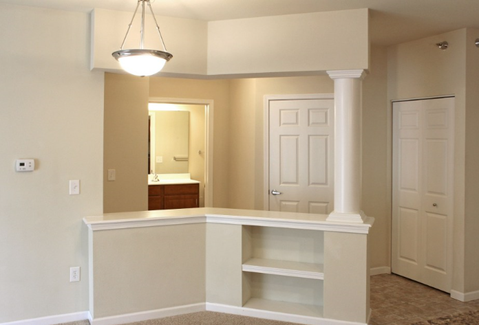 a look at the dining room from the living room