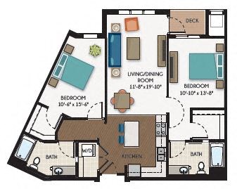 The Crossing Floor Plan at The Flats at Cedar Grove, Eagan, MN