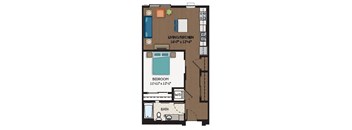 The District Floor Plan at The Flats at Cedar Grove, Eagan, 55122