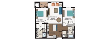 The Fairfax Floor Plan at The Flats at Cedar Grove, Eagan, Minnesota