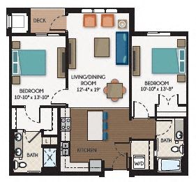 The Fairfax Floor Plan at The Flats at Cedar Grove, Eagan, Minnesota