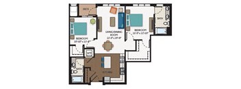 The Madison Floor Plan at The Flats at Cedar Grove, Minnesota
