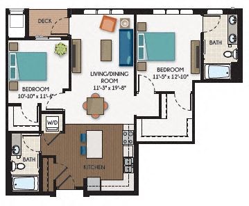 The Madison Floor Plan at The Flats at Cedar Grove, Minnesota
