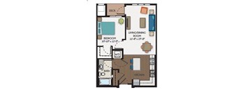 The Montclair Floor Plan at The Flats at Cedar Grove, Eagan, MN, 55122