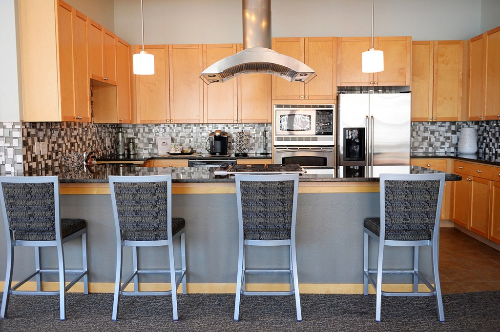 a kitchen wi at Hearthstone Apartments and Townhomes, Minnesota, 55124