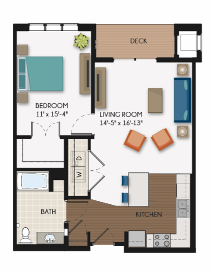 Boulevard2 Floor Plan at The Flats at Cedar Grove, Eagan
