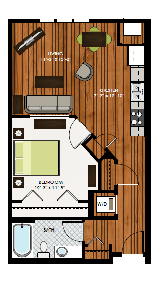 Crosby Floor Plan at Victoria Park and V2 Apartments, St. Paul, Minnesota