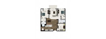 Prairie Floor Plan  at Victoria Park and V2 Apartments, St. Paul